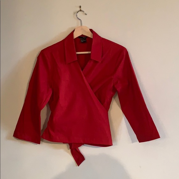 Red wrap blouse - Picture 1 of 1